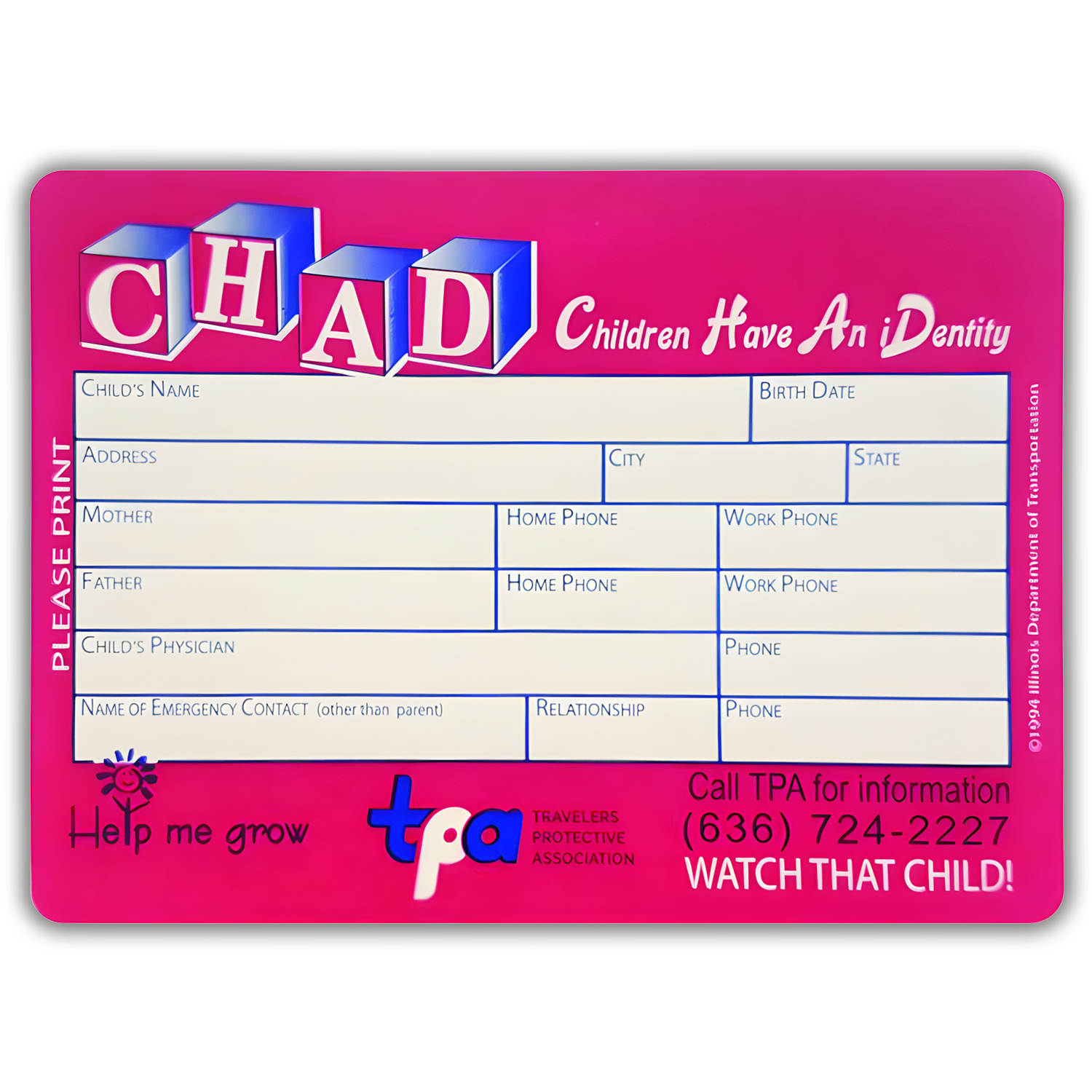 TPA merchandise - chad sticker